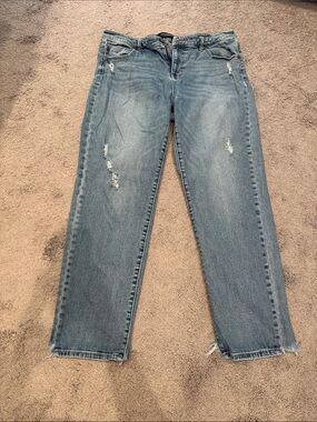 Liverpool Jeans Company Straight Leg Light Blue Distressed Jeans